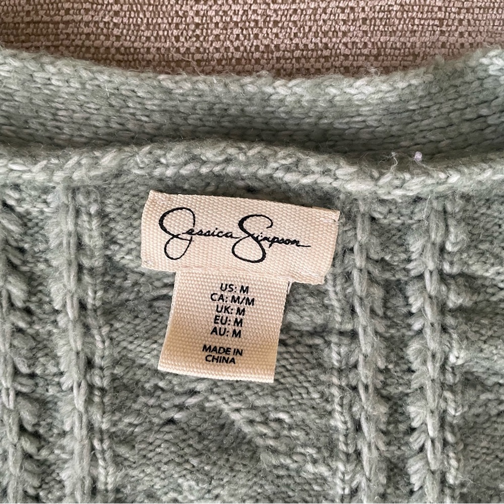 Sage Knit Button Down Sweater - image 3